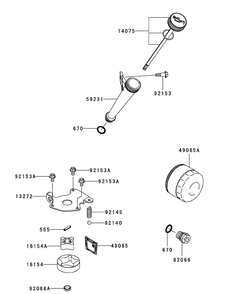 Kawasaki Fr730v-As05 Lubrication Equipment Diagram and Parts List for Z-FORCESZ48 (17AIDGHB-17AIDGHB010)(2015) Cub Cadet Lawn Tractor